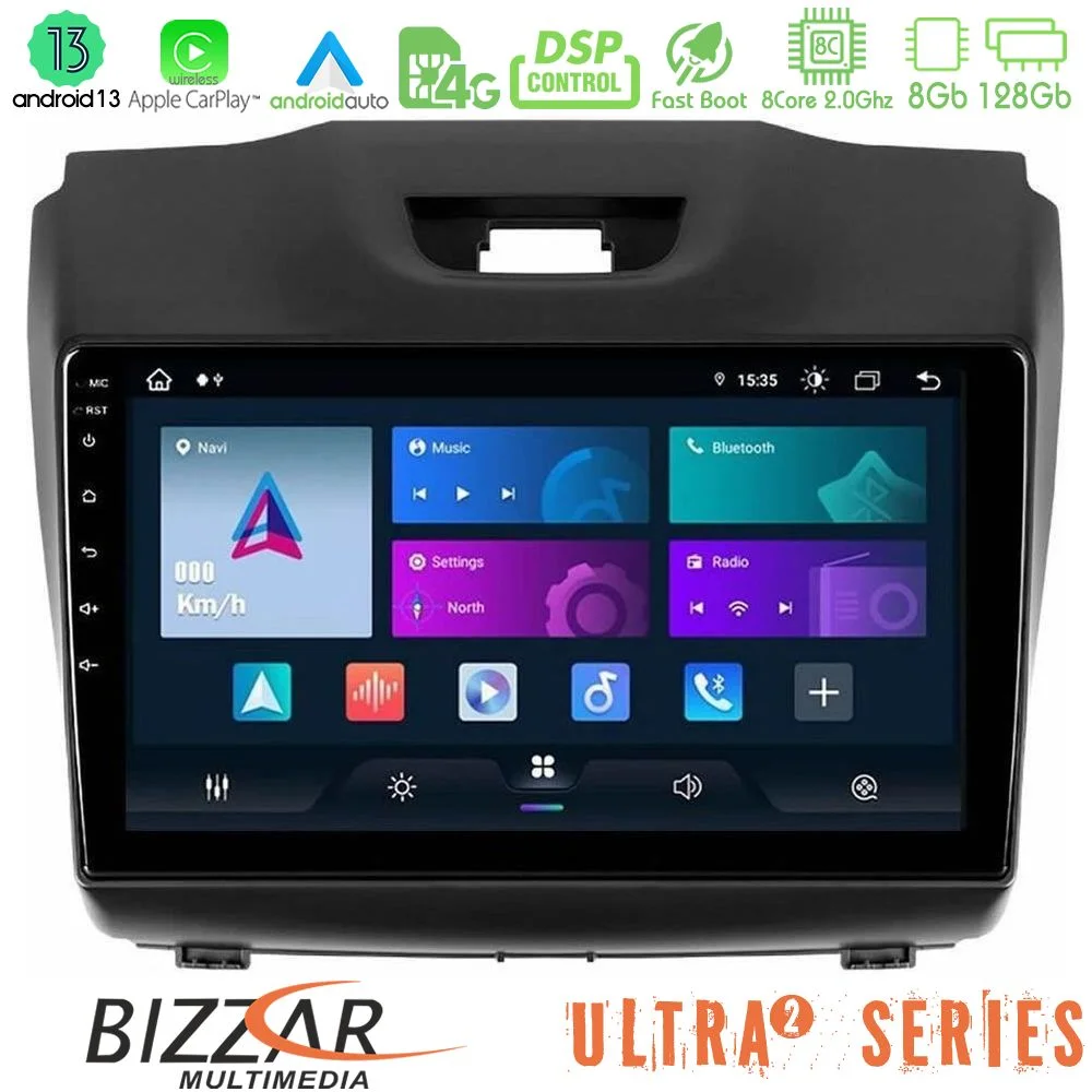 Φωτογραφία προϊόντος: Bizzar Ultra Series Isuzu D-MAX 2012-2019 8core Android13 8+128GB Navigation Multimedia Tablet 9