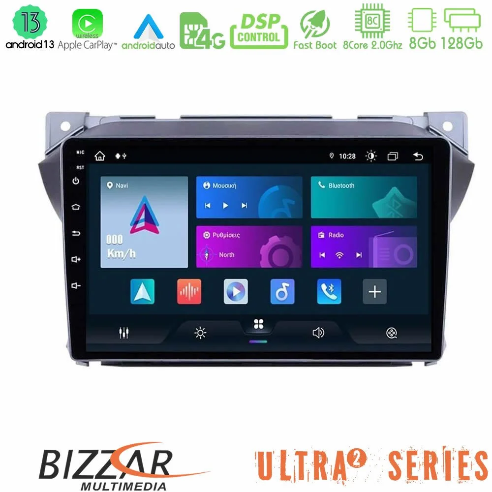 Φωτογραφία προϊόντος: Bizzar Ultra Series Suzuki Alto & Nissan Pixo 8core Android13 8+128GB Navigation Multimedia Tablet 9