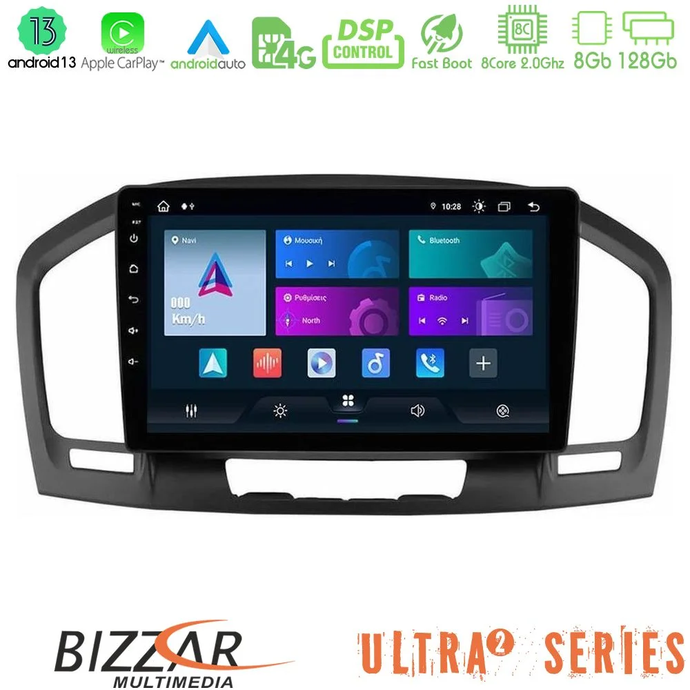 Φωτογραφία προϊόντος: Bizzar ULTRA Series Opel Insignia 2008-2013 8core Android13 8+128GB Navigation Multimedia Tablet 9