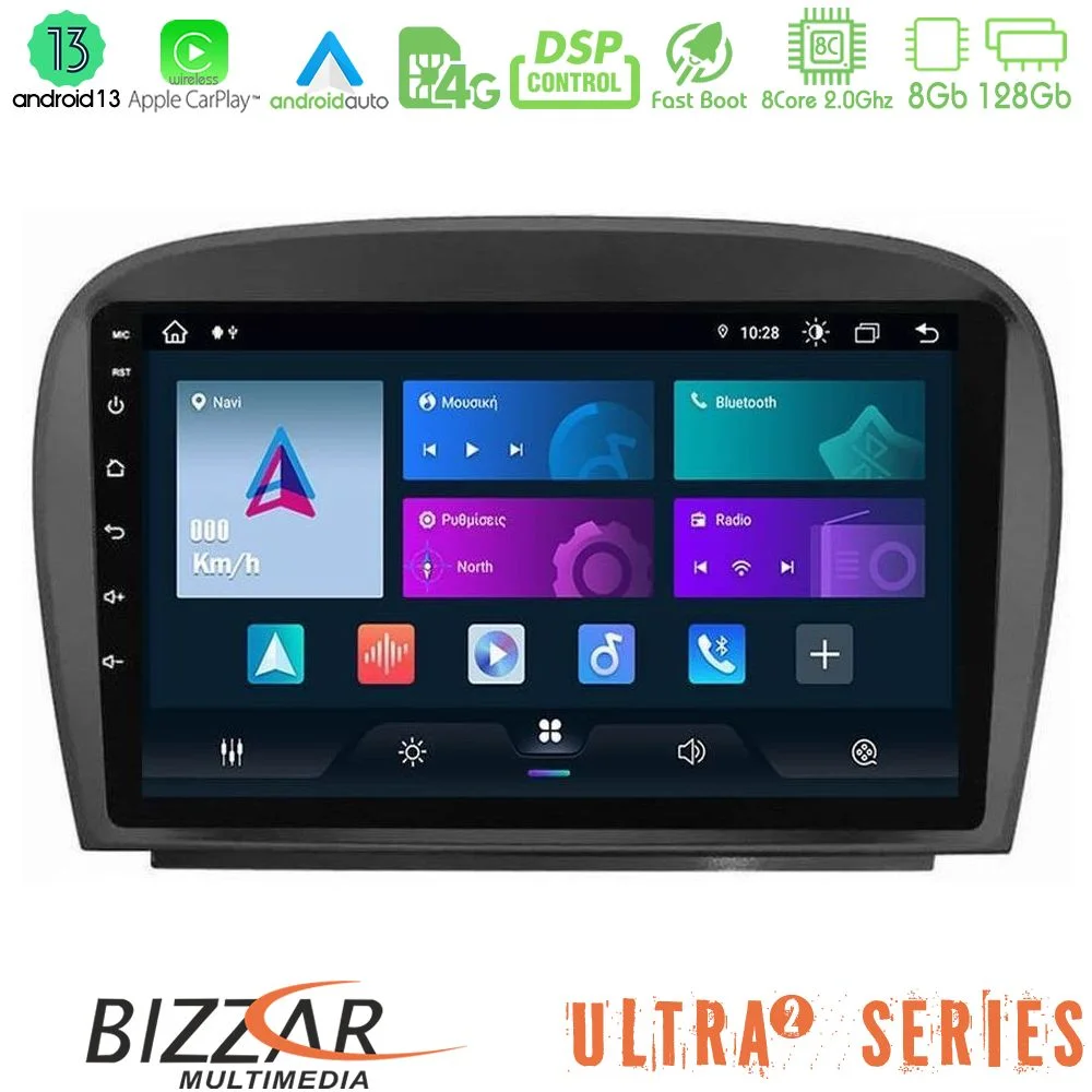 Φωτογραφία προϊόντος: Bizzar Ultra Series Mercedes SL Class 2005-2011 8Core Android13 8+128GB Navigation Multimedia Tablet 9