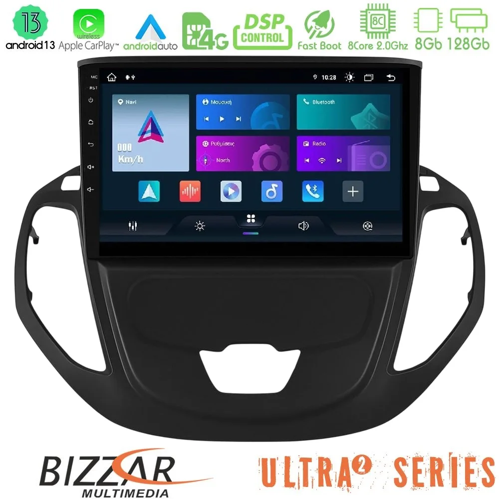 Φωτογραφία προϊόντος: Bizzar Ultra Series Ford Transit Courier 2015-2023 8core Android13 8+128GB Navigation Multimedia Tablet 9