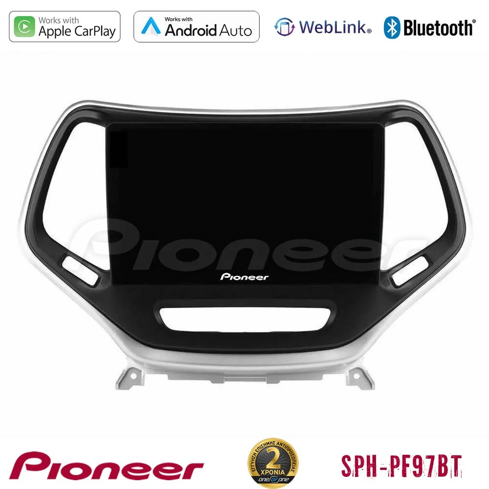 Φωτογραφία προϊόντος: Pioneer SPH-PF97BT Series Jeep Cherokee 2014-2019 Multimedia Station 9 (Tablet Style) (Ασημί Χρώμα) Με Carplay & Android Auto