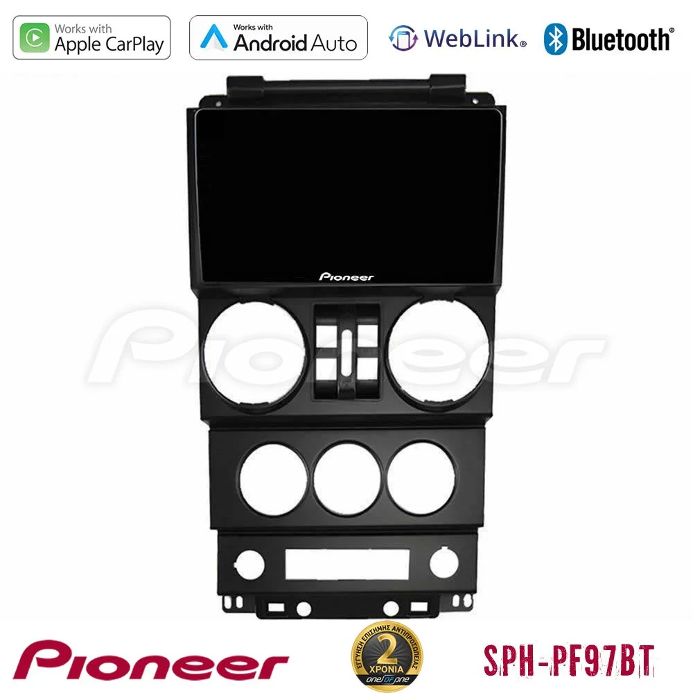 Φωτογραφία προϊόντος: Pioneer SPH-PF97BT Series Jeep Wrangler 2008-2010 Multimedia Station 9 (Tablet Style) Με Carplay & Android Auto