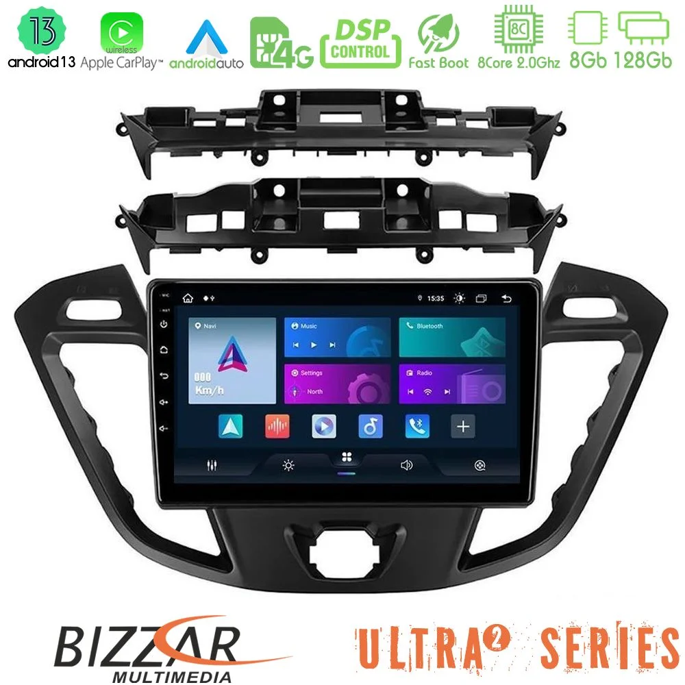 Φωτογραφία προϊόντος: Bizzar Ultra Series Ford Transit Custom/Tourneo Custom 8core Android13 8+128GB Navigation Multimedia Tablet 9