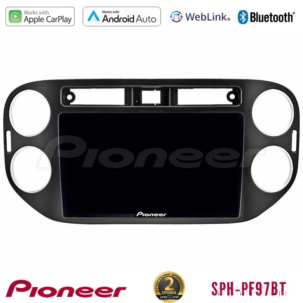 Φωτογραφία προϊόντος: Pioneer SPH-PF97BT Series VW Tiguan Multimedia Station 9 (Tablet Style) (23mm alarm button) Με Carplay & Android Auto