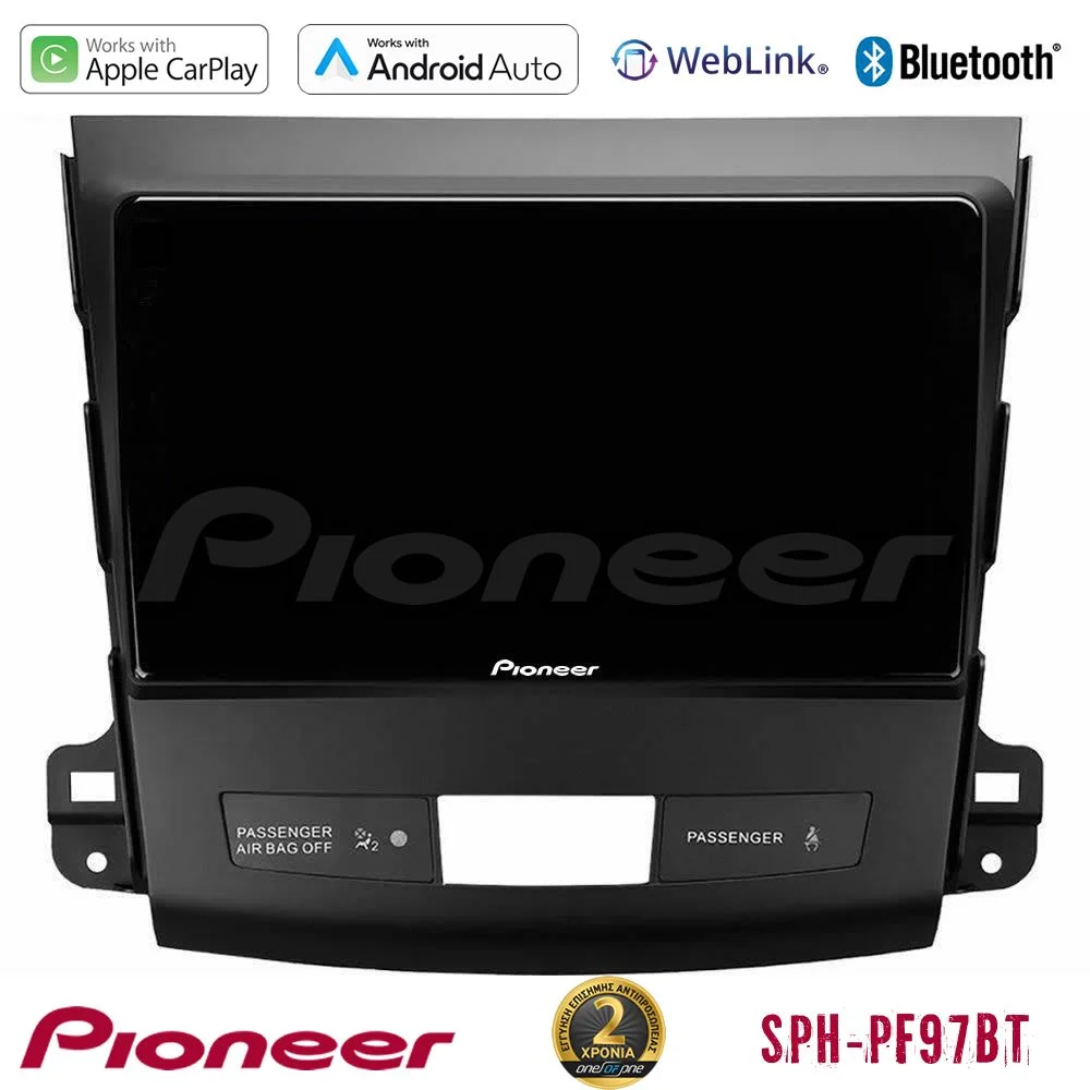 Φωτογραφία προϊόντος: Pioneer SPH-PF97BT Series Mitsubishi Outlander/Citroen C-Crosser/Peugeot 4007 Multimedia Station 9 (Tablet Style) Με Carplay & Android Auto