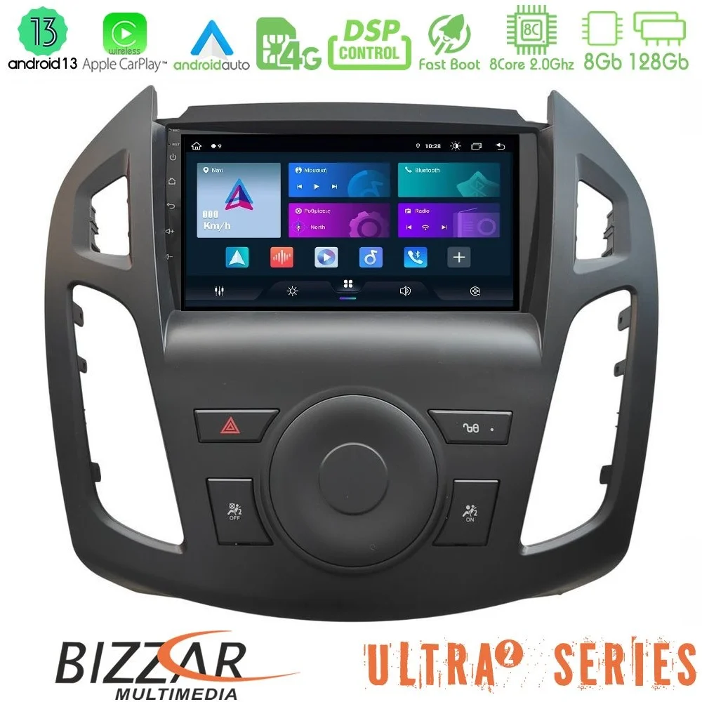 Φωτογραφία προϊόντος: Bizzar Ultra Series Ford Transit Connect 8core Android13 8+128GB Navigation Multimedia Tablet 9