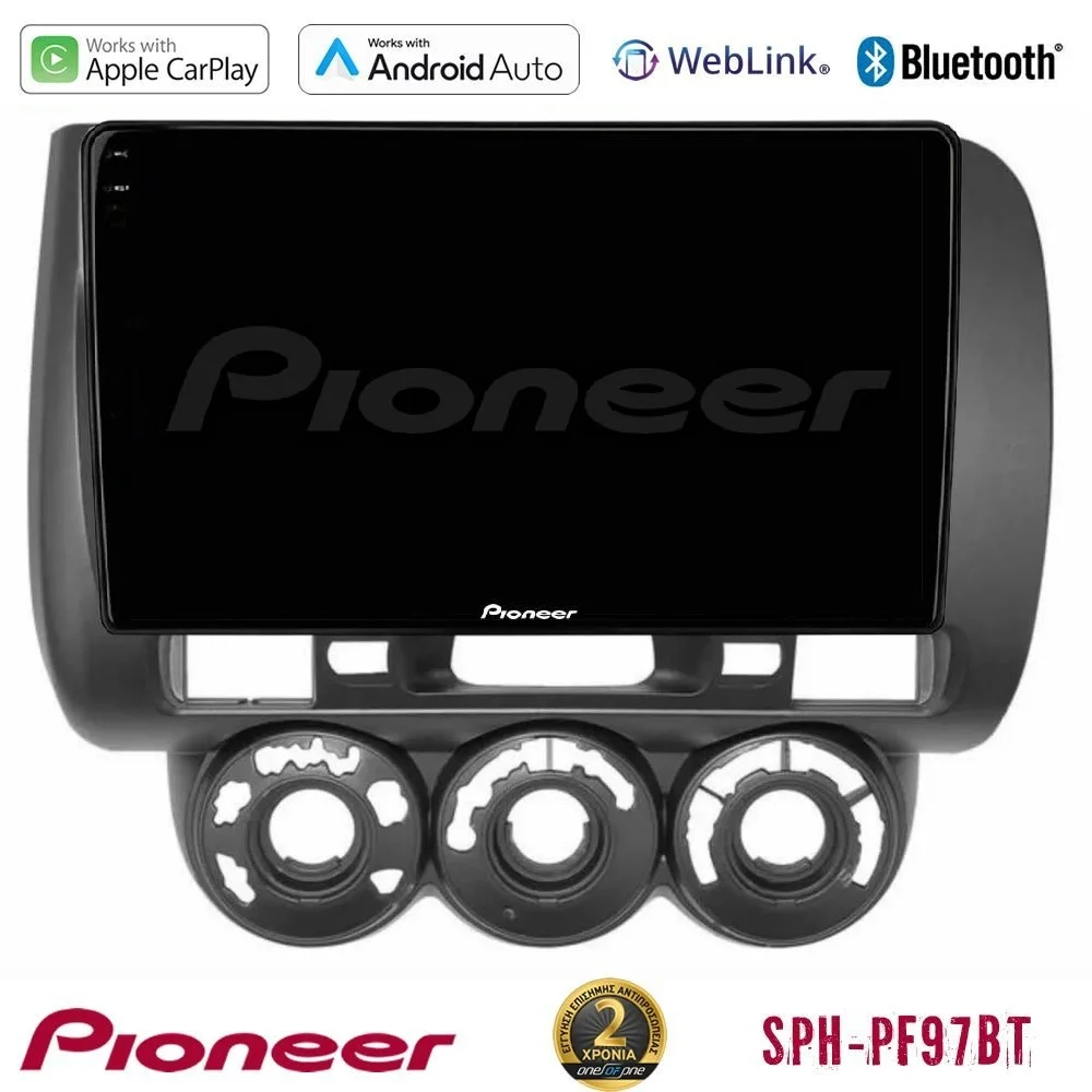 Φωτογραφία προϊόντος: Pioneer SPH-PF97BT Series Honda Jazz (Fit) 2002-2008 (RHD) Manual A/C Multimedia Station 9 (Tablet Style) Με Carplay & Android Auto