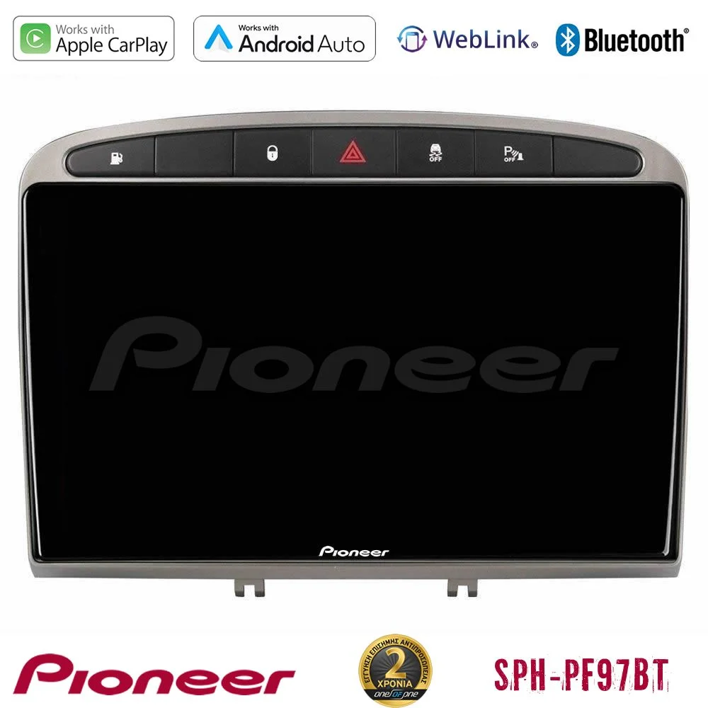Φωτογραφία προϊόντος: Pioneer SPH-PF97BT Series Peugeot 308/RCZ Multimedia Station 9 (Tablet Style) (Ασημί Χρώμα) Με Carplay & Android Auto