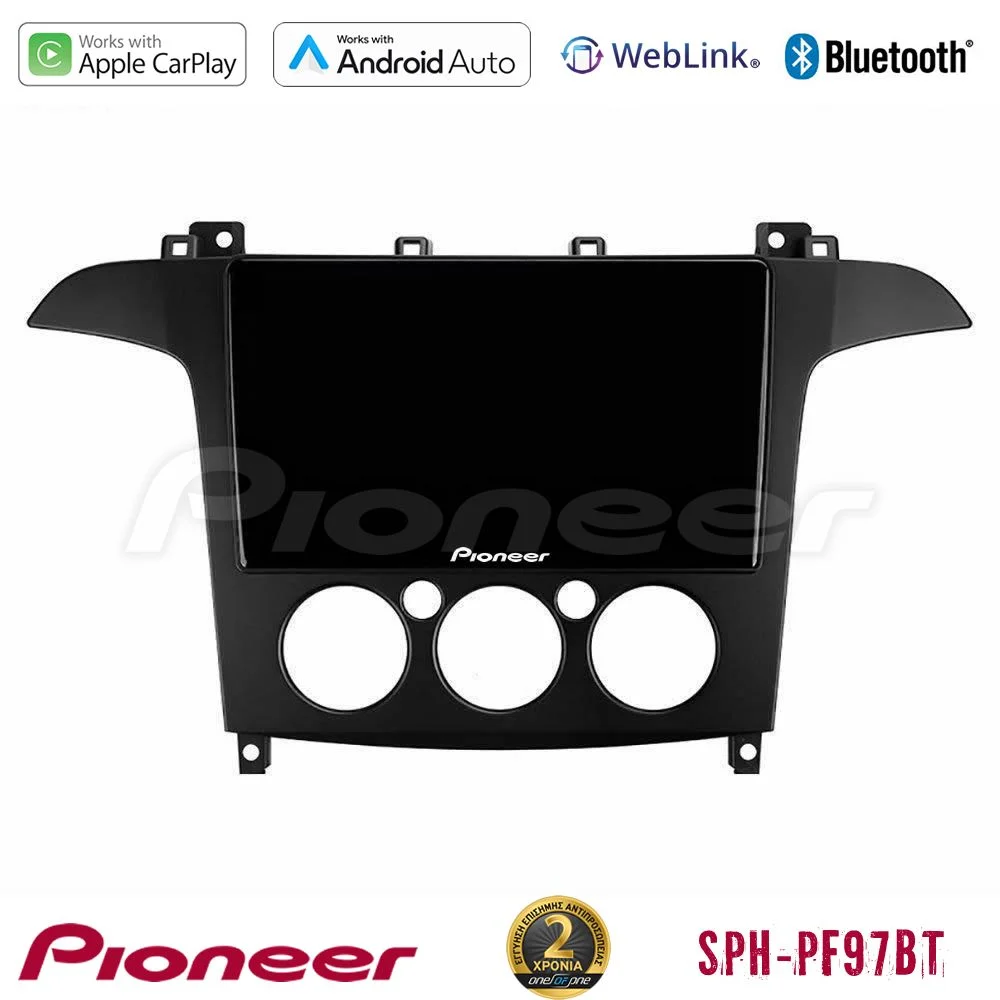 Φωτογραφία προϊόντος: Pioneer SPH-PF97BT Series Ford S-Max 2006-2008 (manual A/C) Multimedia Station 9 (Tablet Style) Με Carplay & Android Auto