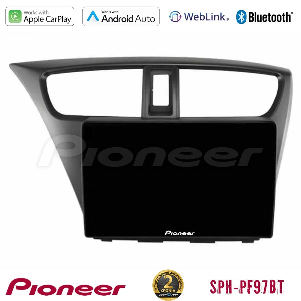 Φωτογραφία προϊόντος: Pioneer SPH-PF97BT Series Honda Civic Hatchback 2012-2015 Multimedia Station 9 (Tablet Style) Με Carplay & Android Auto