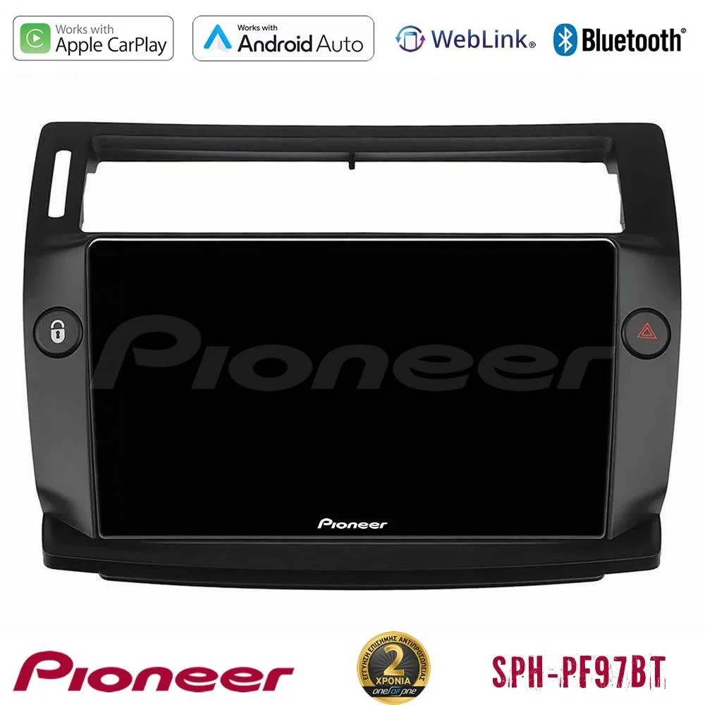 Φωτογραφία προϊόντος: Pioneer SPH-PF97BT Series Citroen C4 2004-2010 Multimedia Station 9 (Tablet Style) (μαύρο χρώμα) Με Carplay & Android Auto