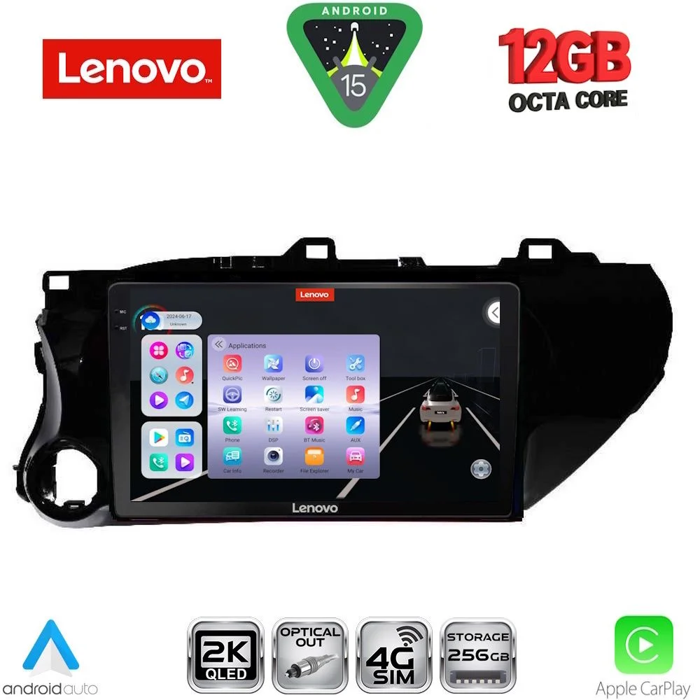 Φωτογραφία προϊόντος: LENOVO SSZ 12721_CPA (10inc) MULTIMEDIA TABLET for TOYOTA HILUX mod. 2017-2026