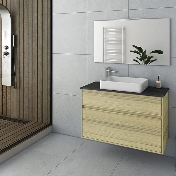 Φωτογραφία προϊόντος: Drop Instinct 100 Natural Oak Top – 1 Σετ Μπάνιου με Νιπτήρα και Καθρέφτη 5PIN100NO