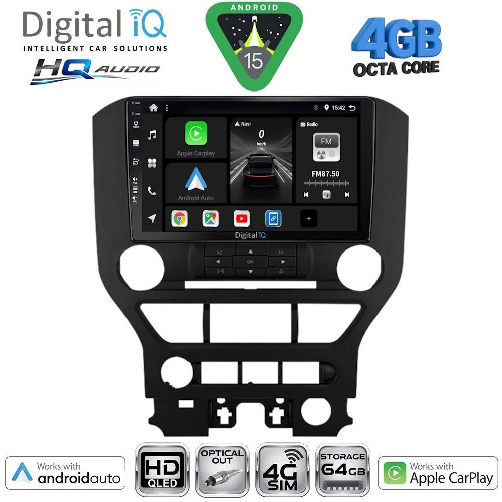 Φωτογραφία προϊόντος: DIGITAL IQ BXK 19166_CPAA 3BUT (9inc) MULTIMEDIA TABLET for FORD MUSTANG mod. 2015-2020