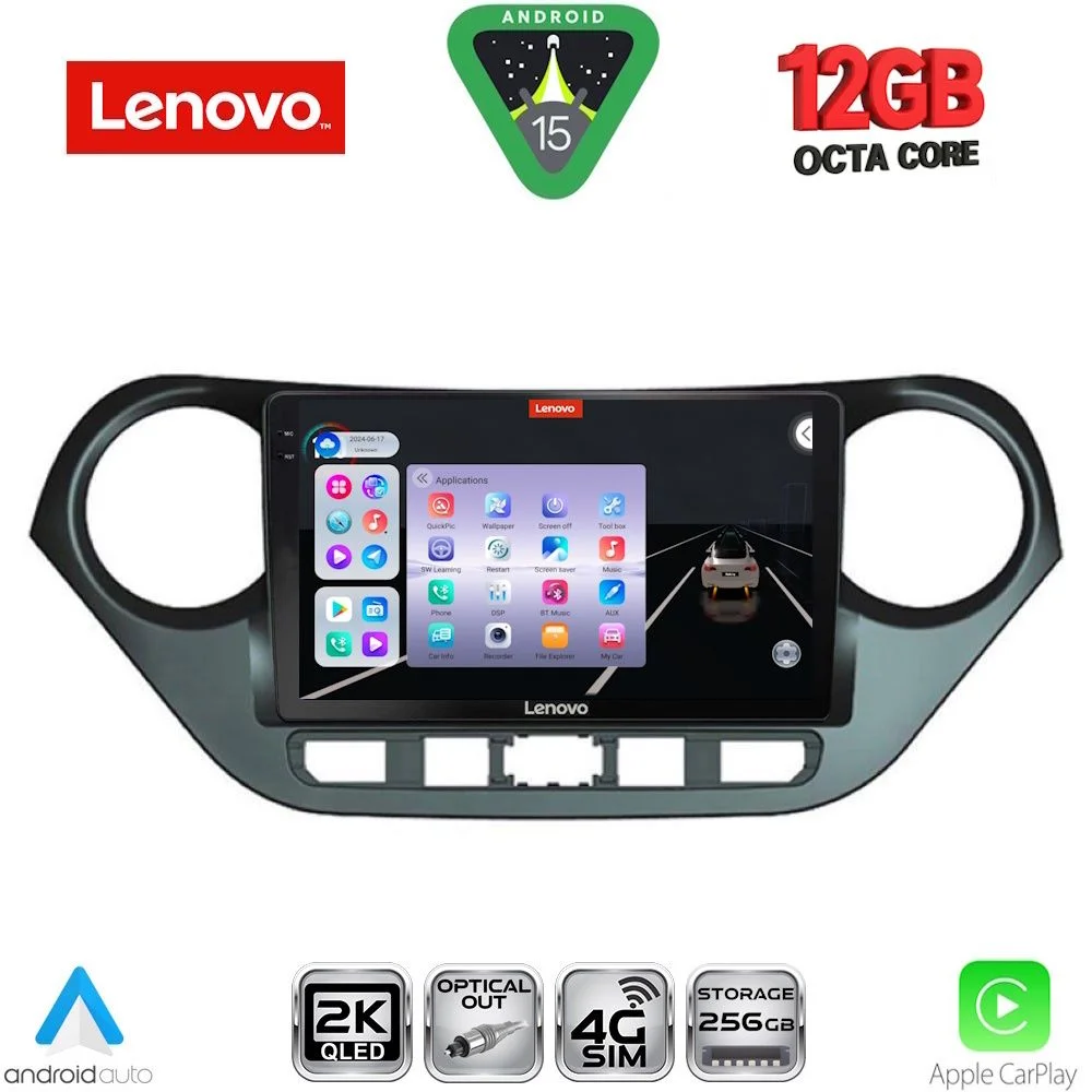 Φωτογραφία προϊόντος: LENOVO SSZ 12224_CPA (9inc) MULTIMEDIA TABLET for HYUNDAI i10 mod. 2014-2020