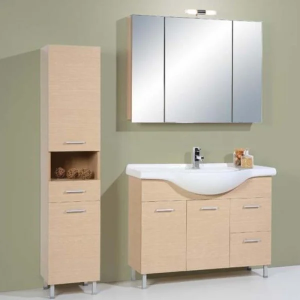Φωτογραφία προϊόντος: Pro Bagno Σύρος-Siros 630 105x85x52cm Επιδαπέδιο Έπιπλο Μπάνιου Με Καθρέφτη & Νιπτήρα