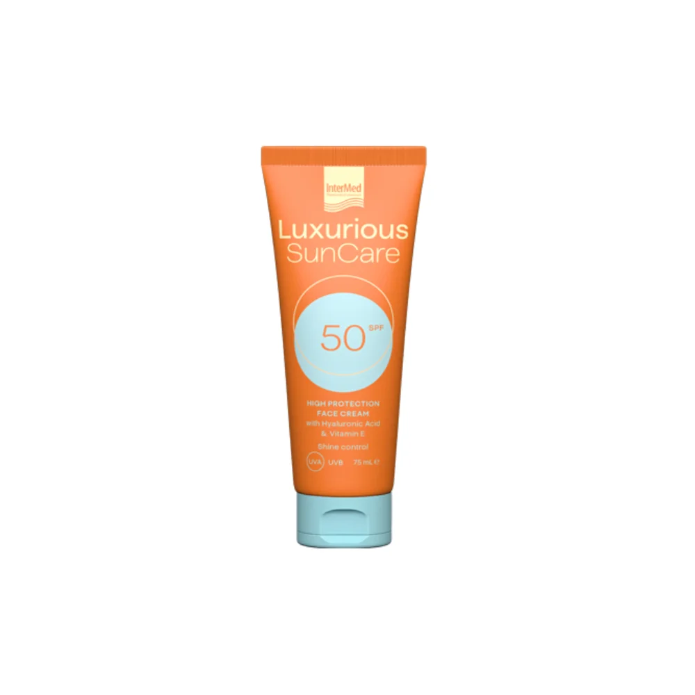 Φωτογραφία προϊόντος: LUXURIOUS SUN CARE Face Cream SPF50 με Βιταμίνη Ε - Αντηλιακή Κρέμα Προσώπου (75ml)