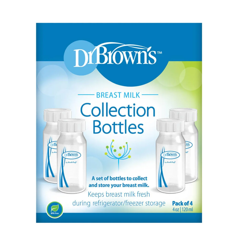 Φωτογραφία προϊόντος: DR. BROWN'S Breastmilk Collection Bottles - Μπουκάλια Συλλογής Μητρικού Γάλακτος 4x120ml