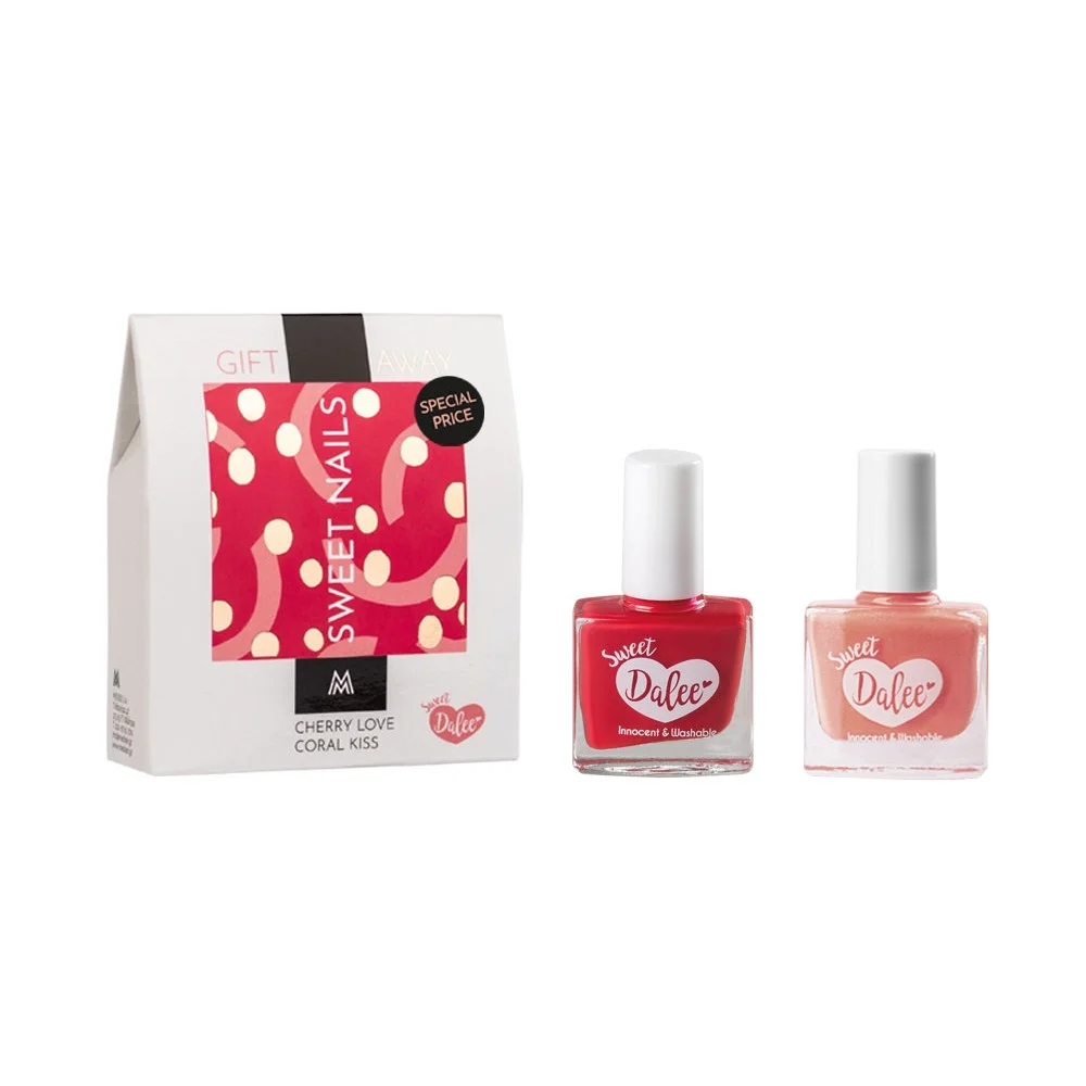 Φωτογραφία προϊόντος: DALEE Gift Away Sweet Nails - Cherry Love 12ml & Coral Kiss 12ml