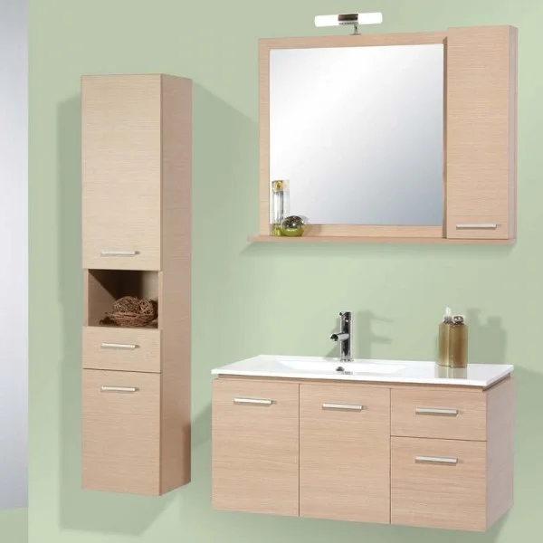 Φωτογραφία προϊόντος: Pro Bagno Νιόβη-Niovi 627 90x47x46cm Κρεμαστό Έπιπλο Μπάνιου Με Καθρέφτη & Νιπτήρα