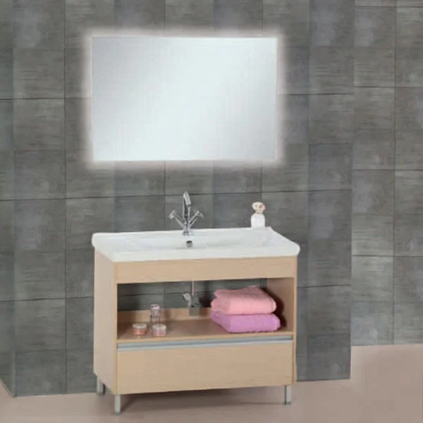 Φωτογραφία προϊόντος: Pro Bagno Νίσος-Nisos 934 100x45x85cm Επιδαπέδιο Έπιπλο Μπάνιου Με Καθρέφτη & Νιπτήρα