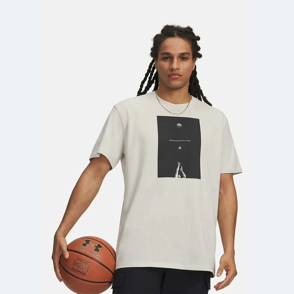 Φωτογραφία προϊόντος: Under Armour Men's Curry Greatest Shooter Shortsleeve T-Shirt Μπεζ 6009781-110 (Under Armour)