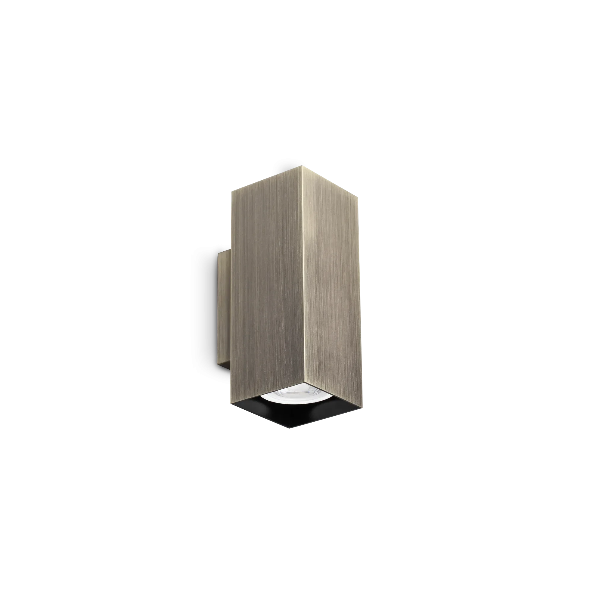 Φωτογραφία προϊόντος: Ideal lux Απλίκα Τοίχου Antique Brass GU10 Διπλή Look AP2 Square D60 H150