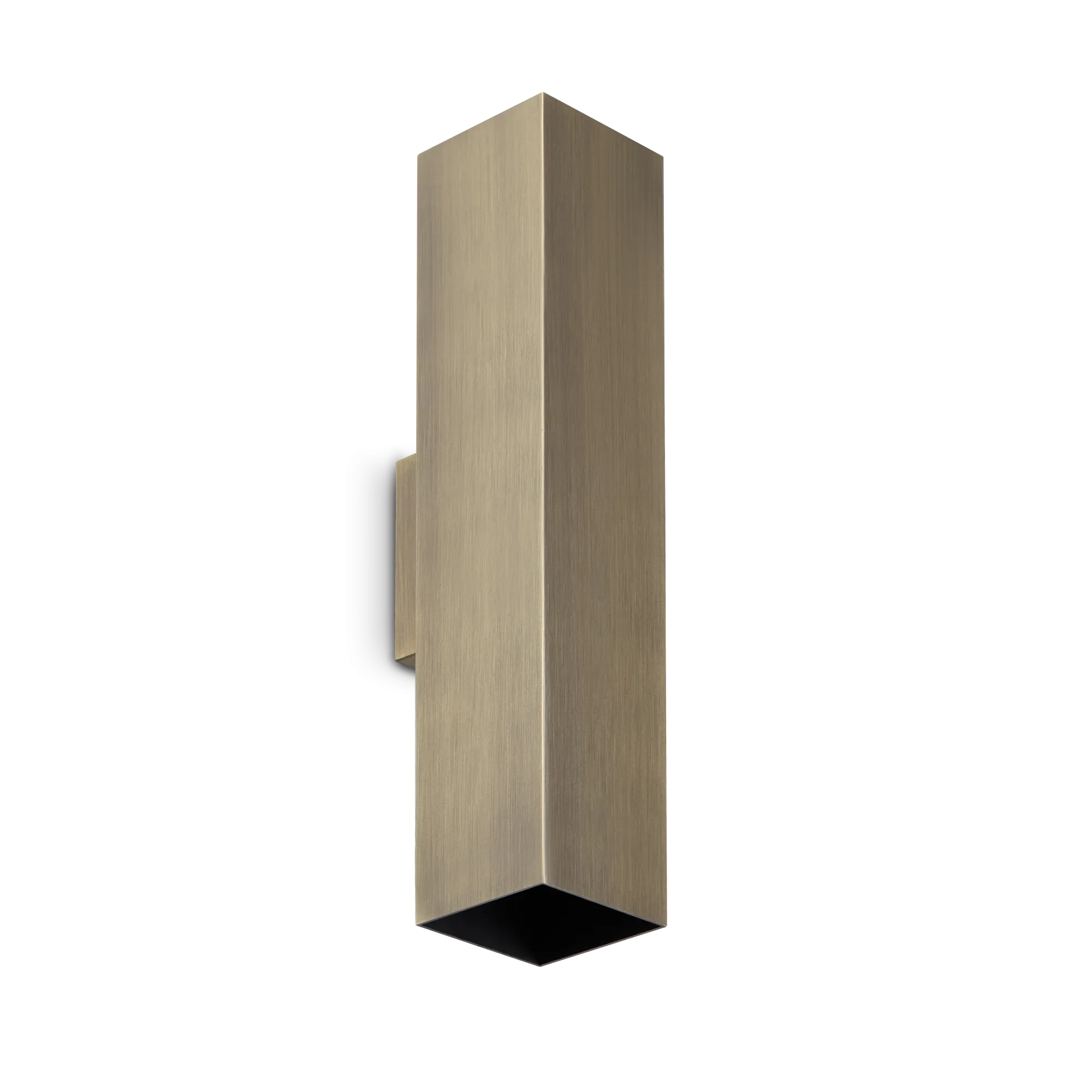 Φωτογραφία προϊόντος: Ideal lux Απλίκα Τοίχου Antique Brass GU10 Διπλή Ψηλή Look AP2 Square D60 H300