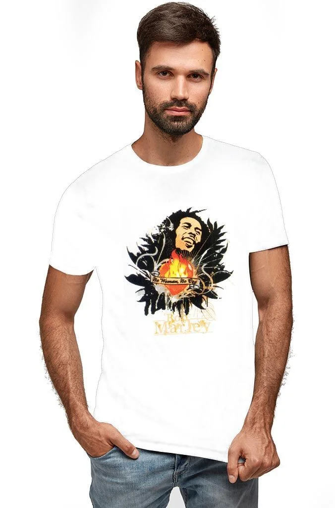 Φωτογραφία προϊόντος: Prime T-Shirt Λευκό με σχέδιο Reggae Star 8554-1