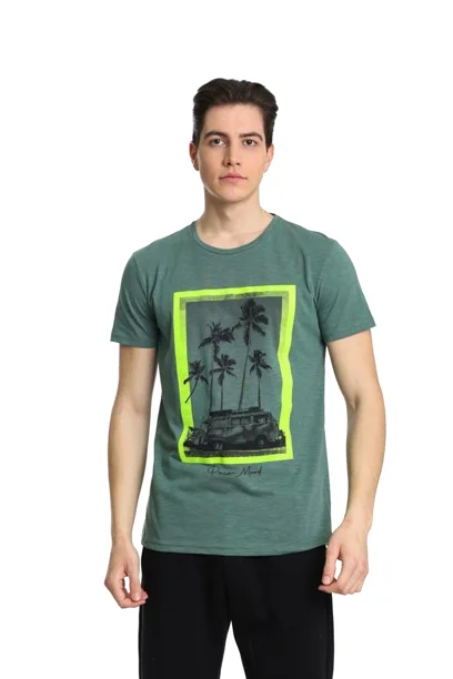 Φωτογραφία προϊόντος: Paco & Co Ανδρικό T-shirt Lost in The Mem 2431024-06 Πράσινο