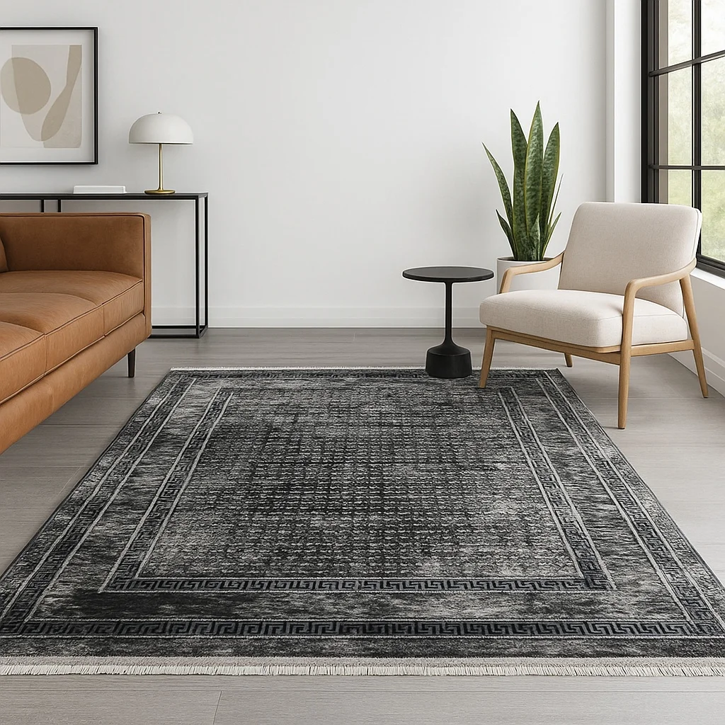 Φωτογραφία προϊόντος: Saray Home Χαλιά Κλασικά Heatset ανάγλυφα με κρόσσι Halic 200X270cm HL620-GR-200 Γκρι