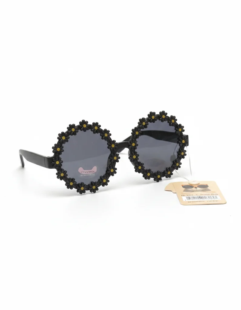 Φωτογραφία προϊόντος: Peach Jewelry PeachJewelry Παιδικά Γυαλιά Ηλίου Μαργαρίτες μαυρες UV400 με Πιστοποίηση CE & ΔΩΡΟ Θήκη (1-12 Ετών)