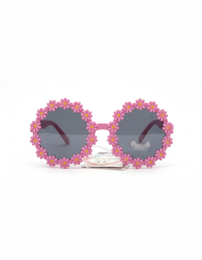 Φωτογραφία προϊόντος: Peach Jewelry PeachJewelry Παιδικά Γυαλιά Ηλίου Μαργαρίτες Ροζ Μωβ UV400 με Πιστοποίηση CE & ΔΩΡΟ Θήκη (1-12 Ετών)