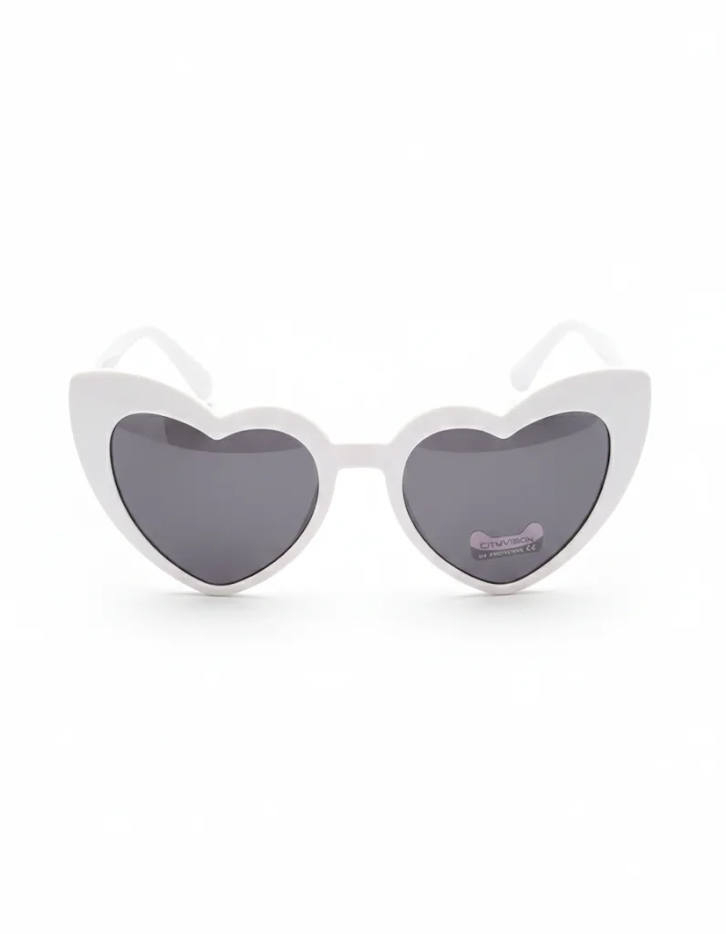 Φωτογραφία προϊόντος: Peach Jewelry PeachJewelry: Παιδικά Γυαλιά Ηλίου Λευκά Καρδιά Cat-Eye, Προστασία UV & ΔΩΡΟ Θήκη