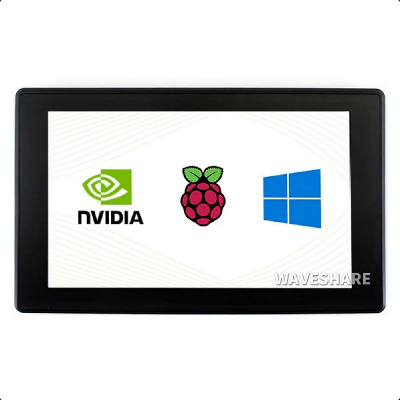 Φωτογραφία προϊόντος: WaveShare 7inch Capacitive Touch Screen LCD (H) with Case, 1024×600, HDMI, IPS, Various Systems Support