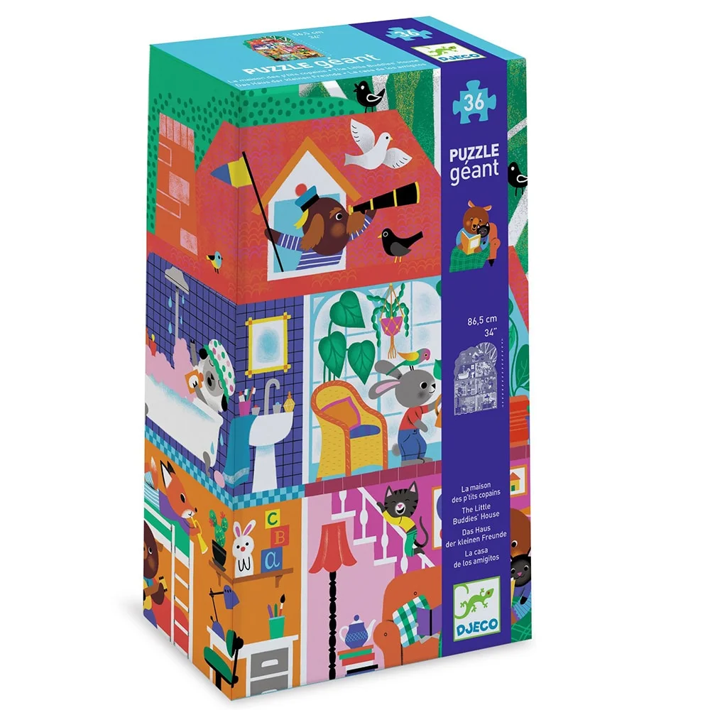 Φωτογραφία προϊόντος: DJECO 07169 ΠΑΙΔΙΚΟ PUZZLE ΓΙΓΑΣ "ΣΠΙΤΙ" 36ΤΕΜ 86,5ΕΚ ΑΠΟ 3+ΕΤΩΝ