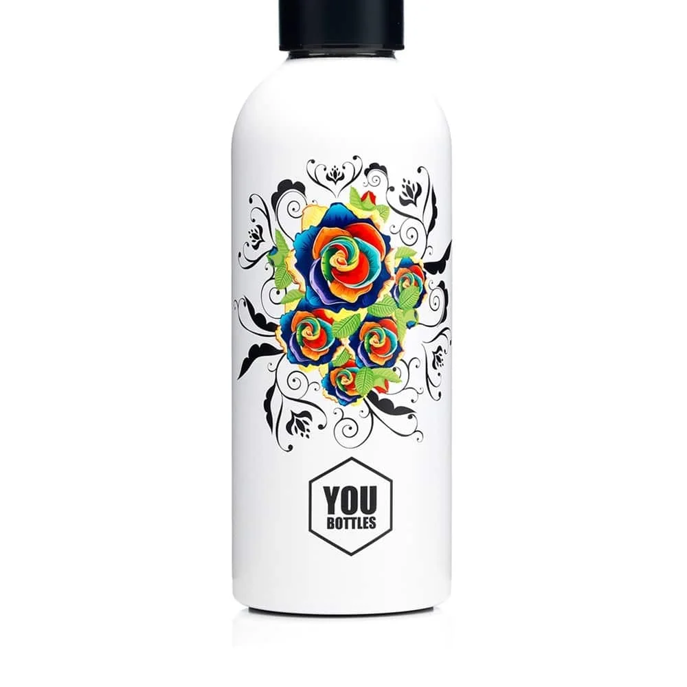 Φωτογραφία προϊόντος: YOUBOTTLES YB5026 ΜΠΟΥΚΑΛΙ ΘΕΡΜΟΣ 500ML LUCKY ROSES