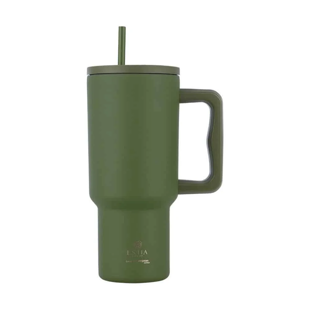 Φωτογραφία προϊόντος: ESTIA HOME ART 01-32104 ΘΕΡΜΟΣ STRAW TUMBLER XL SAVE THE AEGEAN 900ml FOREST SPIRIT