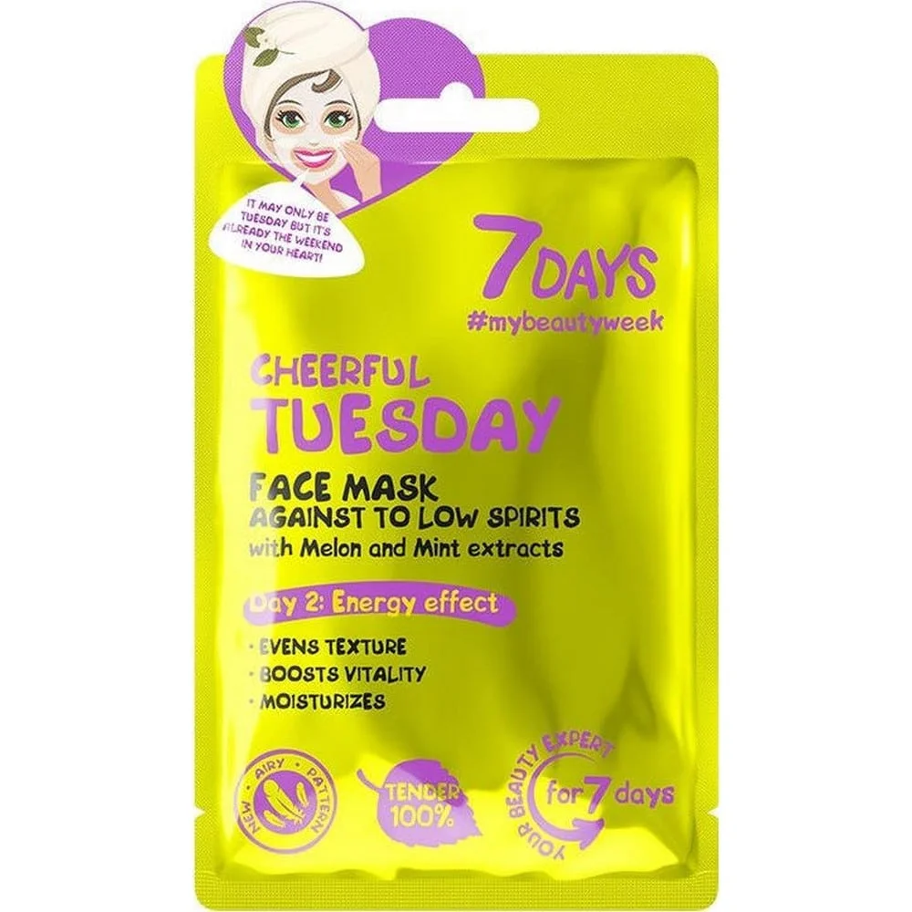 Φωτογραφία προϊόντος: 7DAYS 074202 CHEERFUL TUESDAY SHEET MASK 28GR