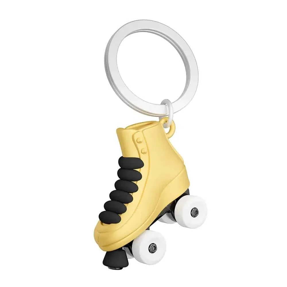 Φωτογραφία προϊόντος: METALMORPHOSE TM335-01 ΜΠΡΕΛOΚ KEYRING ICONIC THEME-ROLLER SKATE-PEARL-GOLD SHOE SILICONE WHEELS/LACES