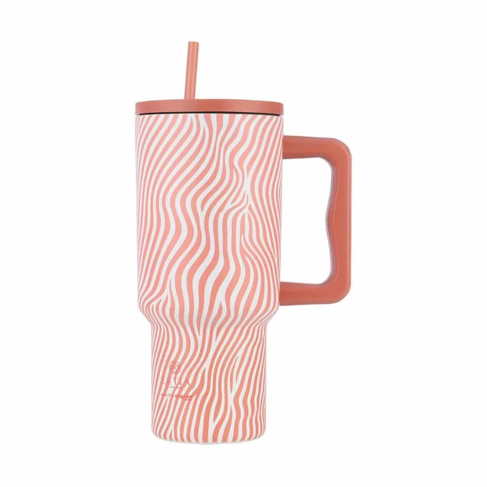 Φωτογραφία προϊόντος: ESTIA HOME ART 01-32043 ΘΕΡΜΟΣ STRAW TUMBLER XL SAVE THE AEGEAN 900ml SOFT RIPPLE