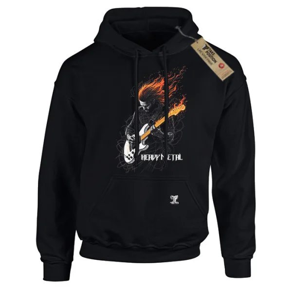 Φωτογραφία προϊόντος: Hoodie φούτερ με κουκούλα Heavy Metal In Flames Takeposition Σε Μαύρο, 907-7772