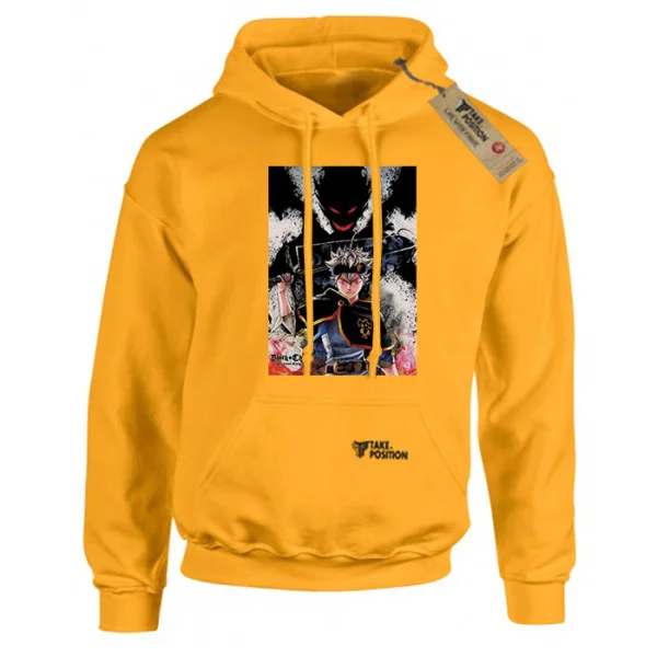 Φωτογραφία προϊόντος: Hoodie φούτερ με κουκούλα Takeposition H-cool Anime Black Clover manga, Κίτρινο, 907-1315-04