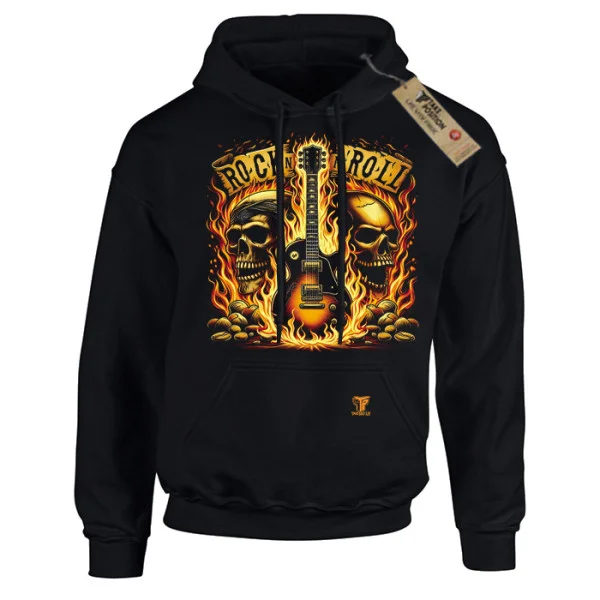 Φωτογραφία προϊόντος: Hoodie φούτερ με κουκούλα Rock And Roll Takeposition Σε Μαύρο, 907-7756b