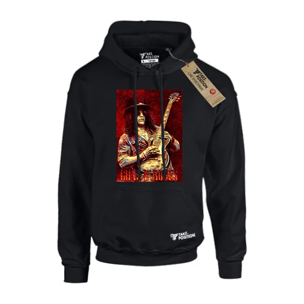 Φωτογραφία προϊόντος: Hoodie φούτερ με κουκούλα Takeposition H-cool Gun and Roses Slash, Μαύρη, 907-7583