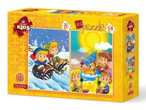 Φωτογραφία προϊόντος: 36 Κομμάτια 2 Σε 1 Art Puzzle - Summer-Winter 5553