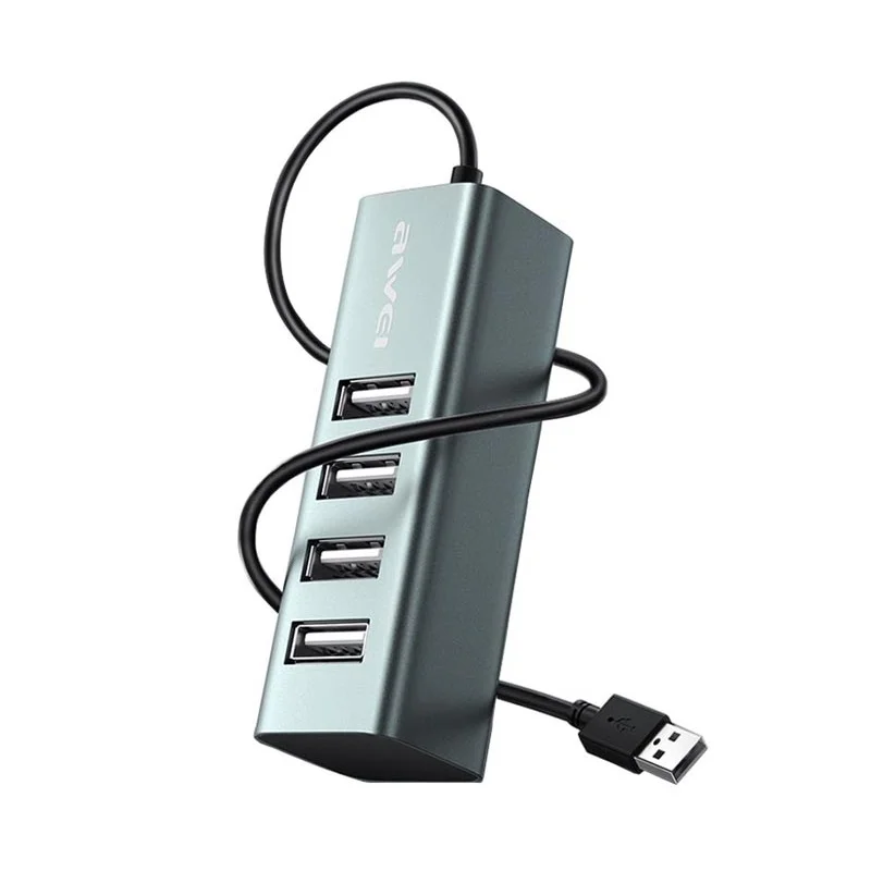 Φωτογραφία προϊόντος: Αντάπτορας USB 2.0 Hub με 4 θύρες - CL-122 - AWEI - 085434