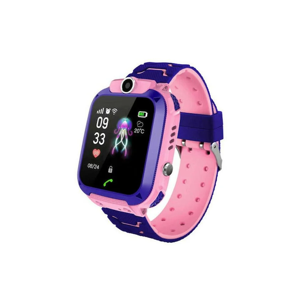 Φωτογραφία προϊόντος: OEM Παιδικό Smartwatch με GPS και Πλαστικό Λουράκι Ροζ-Μωβ