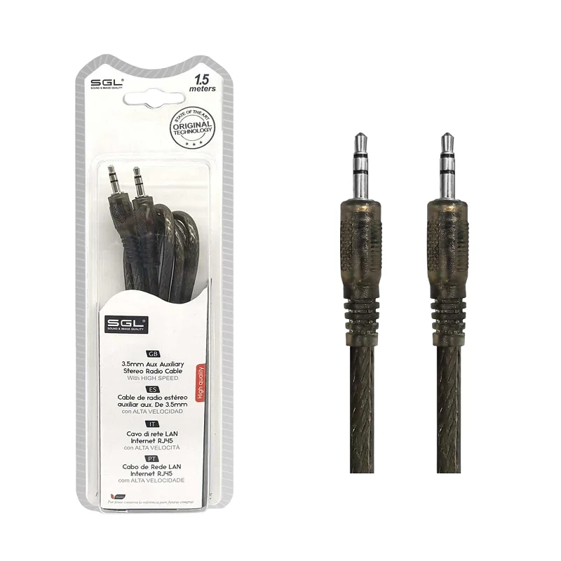 Φωτογραφία προϊόντος: SGL Καλώδιο ήχου - 40201 - Jack 3.5mm Male/Male - 1.5m - 097695